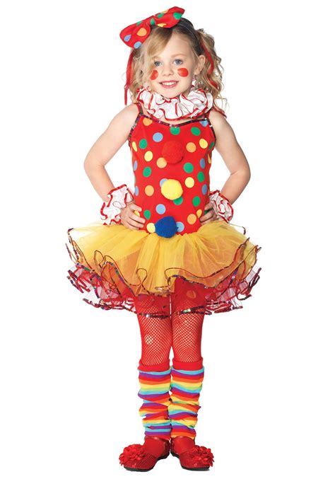 Kids Clown Cutie Circus Costume Girls Clown Halloween Costumes