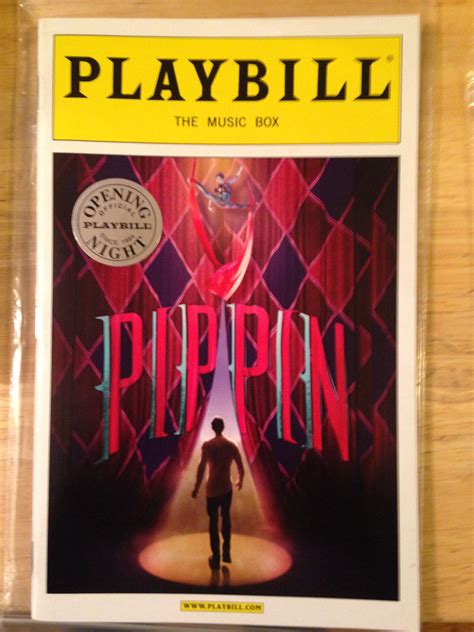 Pippin Opening Night Playbill Broadway Playbills Broadway Posters Broadway