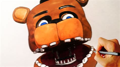 How To Draw Freddy Fazbear Jumpscare From Five Nights A