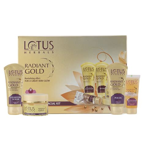 Buy Lotus Radiant Gold Cellular Glow Salon Grade Facial Kit Lotus Herbals