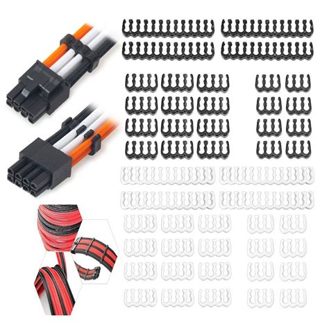 1set 24pin X 4 8pin X 12 6pin X 8 Pp Cable Comb Clampclipdresser For