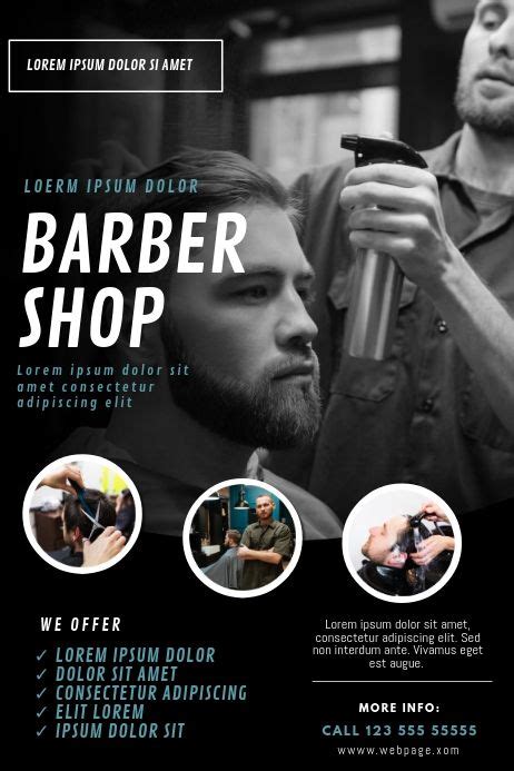 Barber Shop Flyer Design Template Barber Shop Barber Shop Pictures Barber