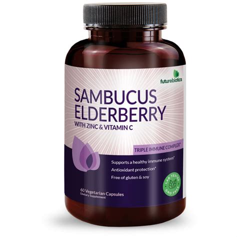 Sambucus Elderberry With Zinc And Vitamin C Triple Immune Complex Futurebiotics