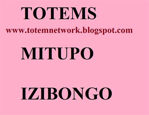 Do Totems Mutupoizibongo Control Our Lives