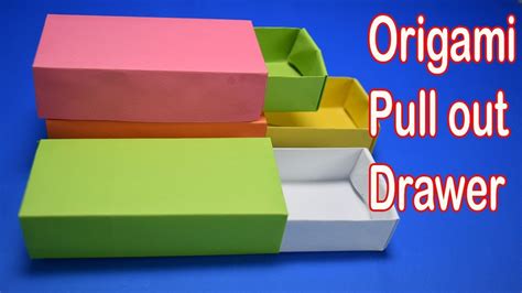 Origami Pull Out Drawer Box Tutorial I Paper Craft Youtube