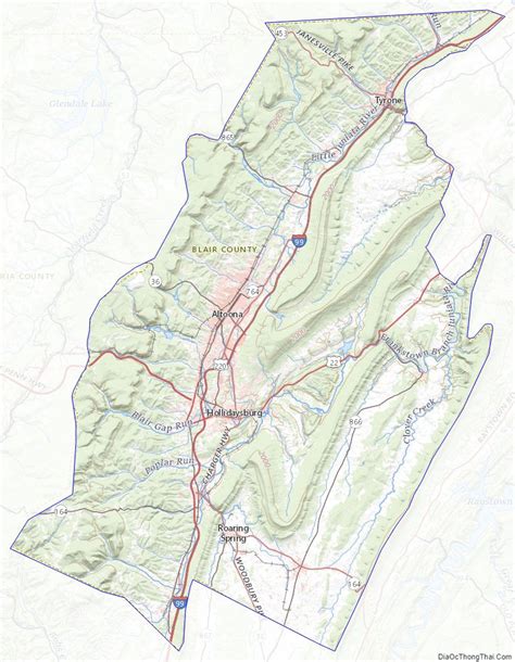 Map Of Blair County Pennsylvania