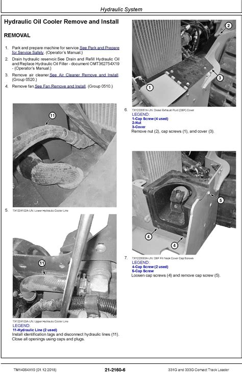 John Deere Comact Track Loader 331G 333G Repair Service Manual