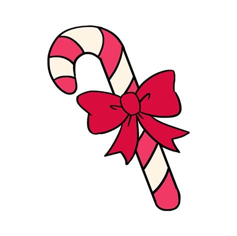 How To Draw A Candy Cane Really Easy Drawing Tutorial