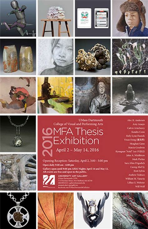 2016 2016 Mfa Thesis Exhibition University Art Gallery Umass Dartmouth College Of Visual