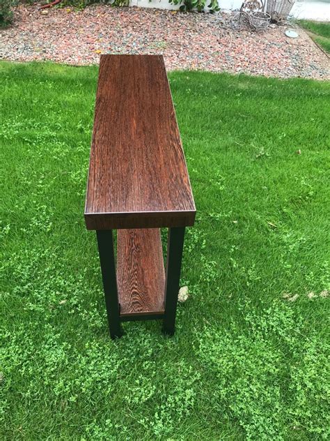 Solid Wood Entry Table Exotic Wenge With Maple Legs Etsy