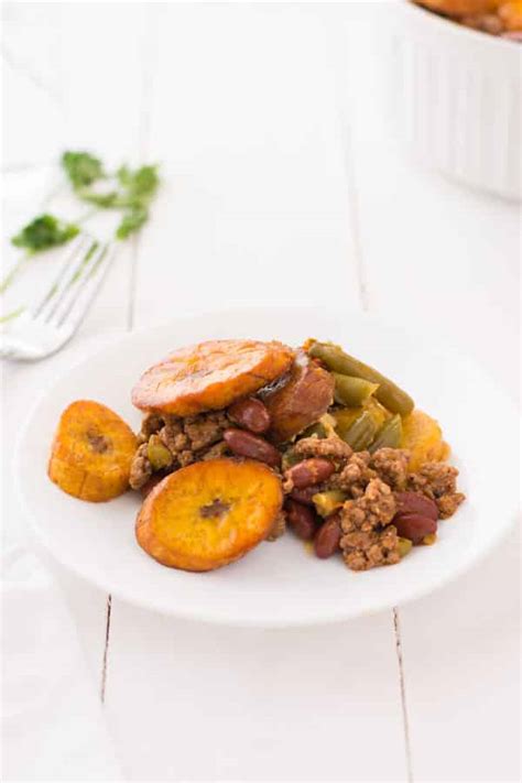 Piñon Recipe Puerto Rican Beef And Plantain Casserole Kitchen Gidget