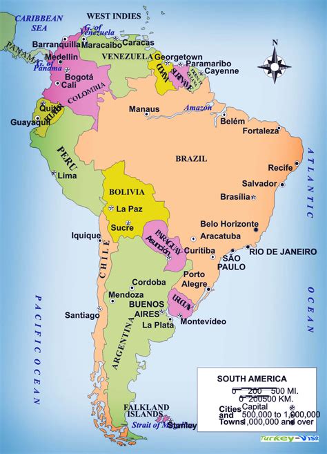 South America Political Map Countries