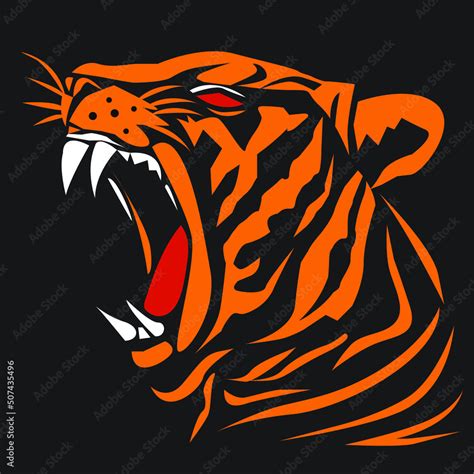 Tiger Illustration Tiger Logo Art Icon Symbol Tiger Line Art