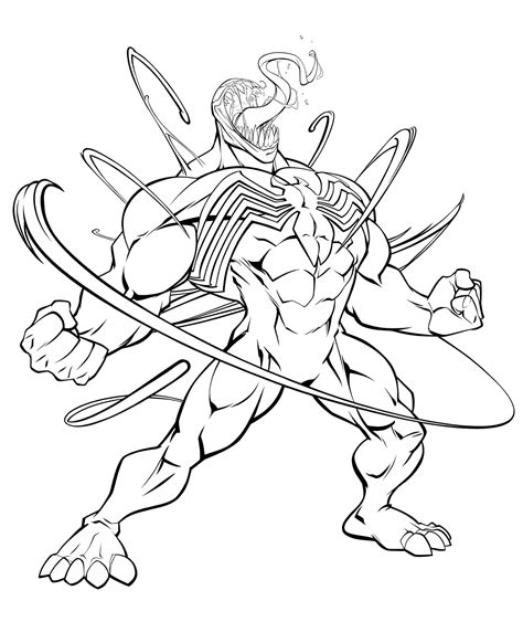 Venom Coloring Pages Coloring Pages For Kids And Adults