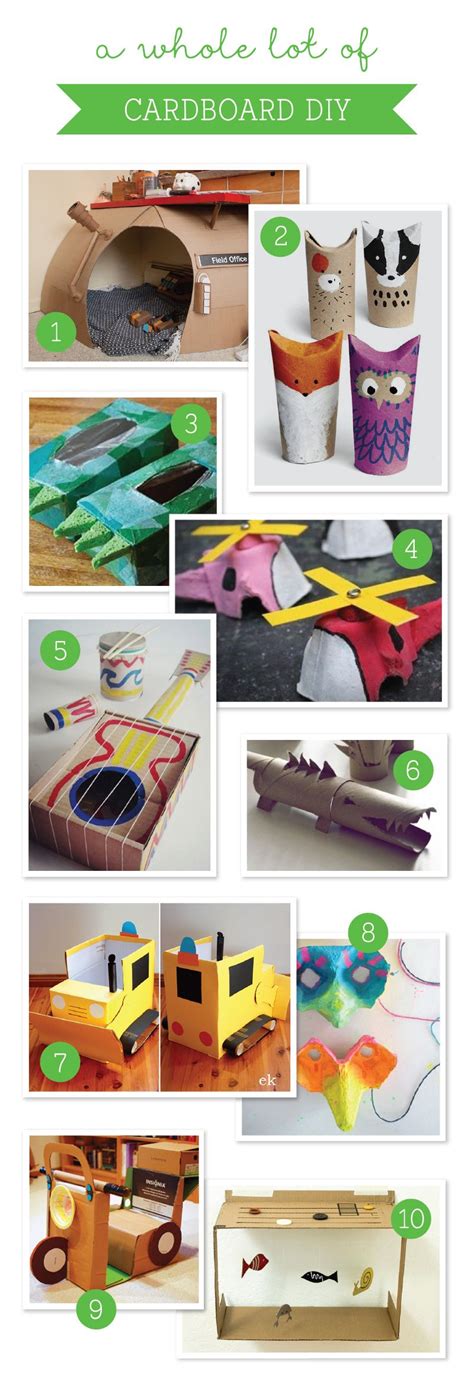 10 Crafty Cardboard Ideas Tinyme Blog Fun Activities For Kids