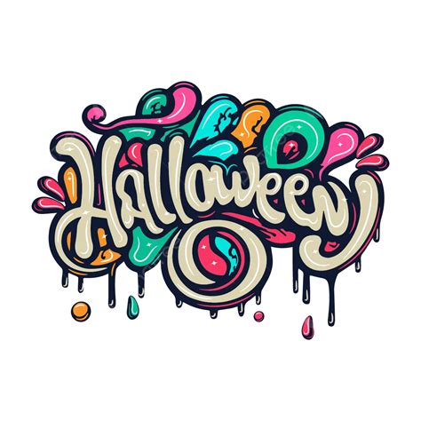 Happy Halloween Graffiti Lettering Typography Vector Happy Halloween