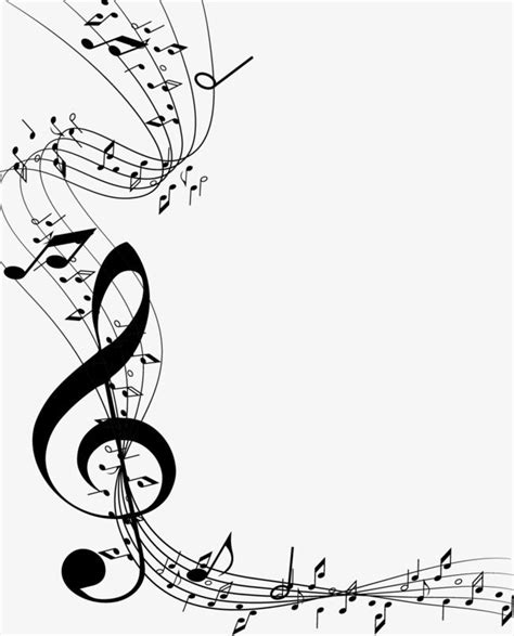 Vector Painted Sheet Music And Music Symbol Png And Vector Music