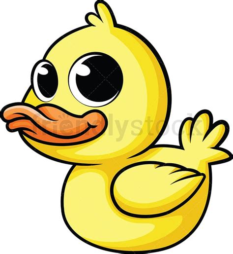 Cute Baby Duck Cartoon Vector Clipart Friendlystock