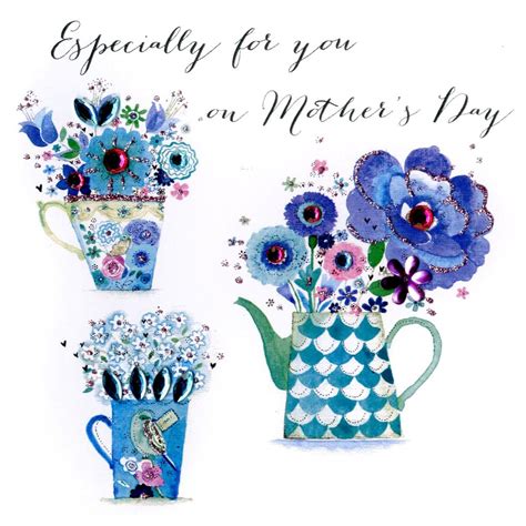 Thank You Mum Mothers Day Card Embellished Hand Finished Card Cards