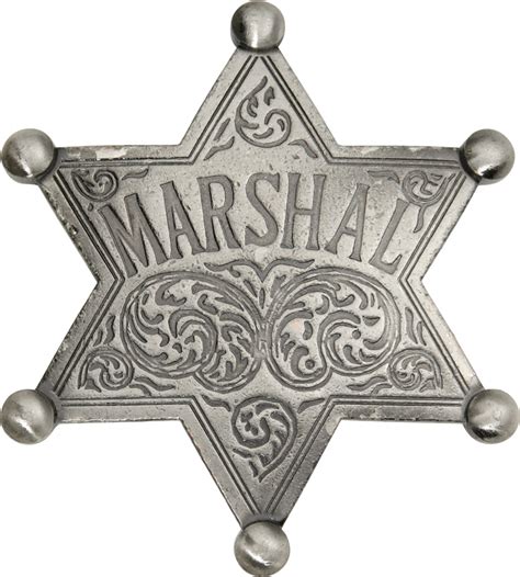 Mi3008 Badges Of The Old West Marshal Badge Replica
