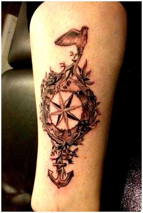 Bird And Compass Tattoo Design Design Of Tattoosdesign Of Tattoos
