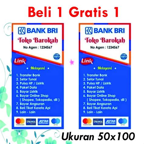 Jual Spanduk Brilink Banner Conter Beli Gratis Shopee Indonesia