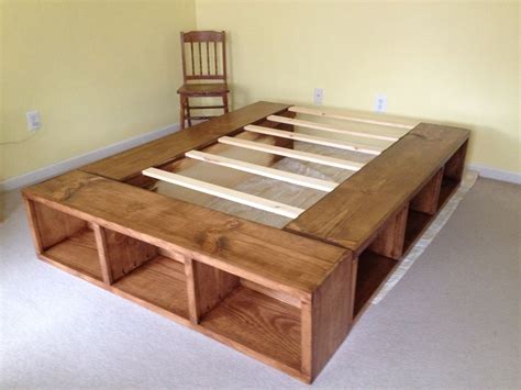 Diy Queen Bed Frame With Storage Step By Step Guide Queen Bed Ideas