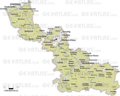 Carte du Nord - Nord carte du département 59 - villes, sites