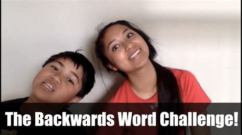 The Backwards Word Challenge Youtube