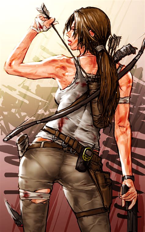Lara Croft Tomb Raider And 2 More Drawn By Takedraghignazzo Danbooru