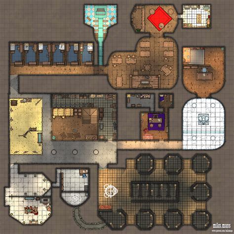 Underground Prison Map Battlemaps Map Dungeon Maps Fantasy Map
