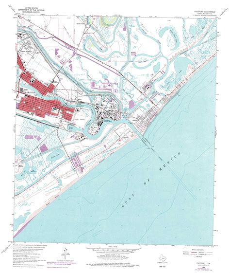 Freeport Topographic Map Tx Usgs Topo Quad 28095h3