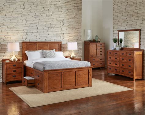 Queen Captain Bed A America Wood Furniture
