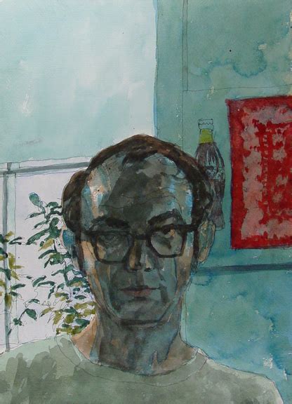 William A Berry Self Portrait Early Watercolor