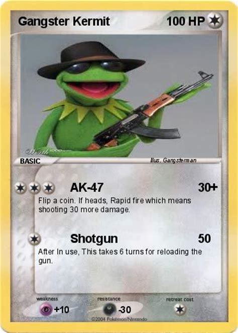 Pokémon Gangster Kermit Ak 47 My Pokemon Card