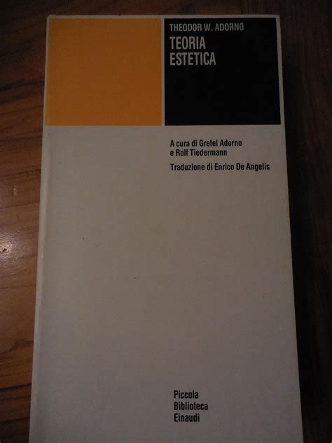 Amazonit Teoria Estetica Adorno W Theodor Libri