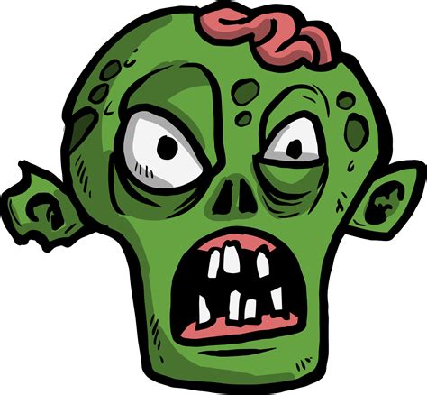 Download The Zombie Angry Cartoon Zombie Head Png Png Image With No