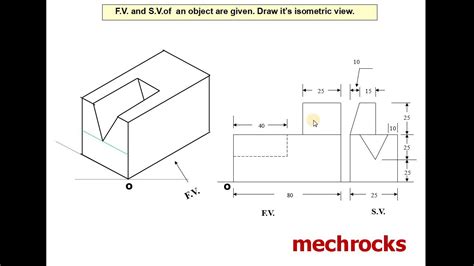 Engineering Drawing Isometric Projections Example 1 Youtube