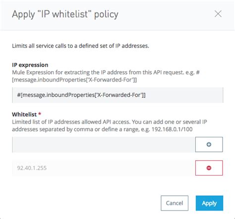 To Apply Ip Whitelist Mulesoft Documentation
