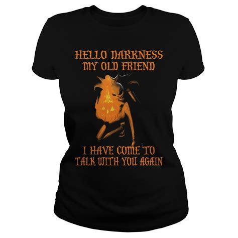 Jack Skellington Hello Darkness My Old Friend I Have Come To Talk With You Again Shirt Kutee