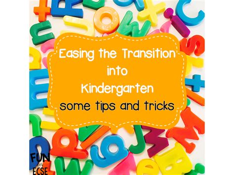 Easing The Transition Into Kindergarten Fun In Ecse