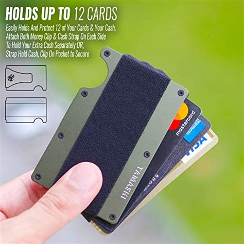 Rigid Wallet For Men Minimalist Slim Rfid Army Green Aluminium Pricepulse