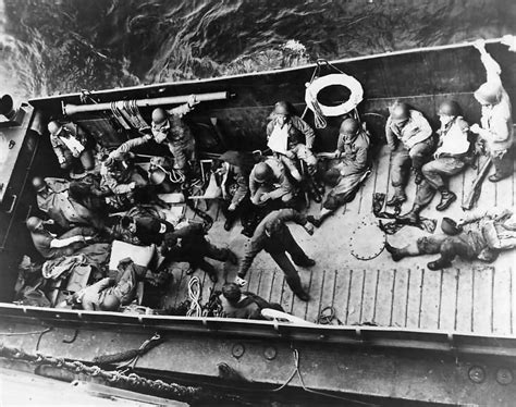 Lcm Evacuating Casualties From D Day Invasion Beach World War Photos