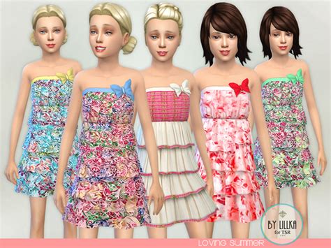 The Sims Resource Loving Summer Dress By Lillka Sims 4