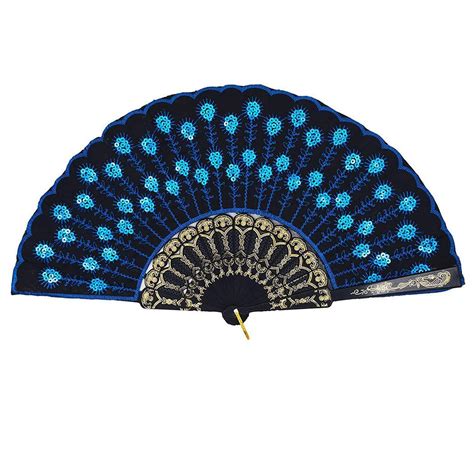 Folding Exquisite Sequins Peacock Feather Pattern Craft Decoration