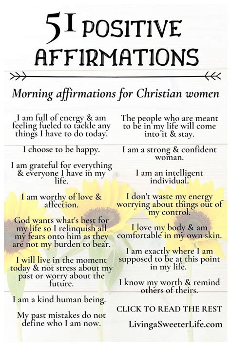 Daily Affirmations For Christian Woman In 2021 Positive Affirmations