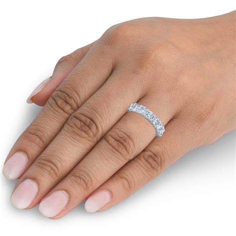 5 Ct Lab Grown Created Diamond Eternity Ring Womens Wedding Band 14k