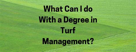 What is a sports management degree? What can I do with a degree in turf management?