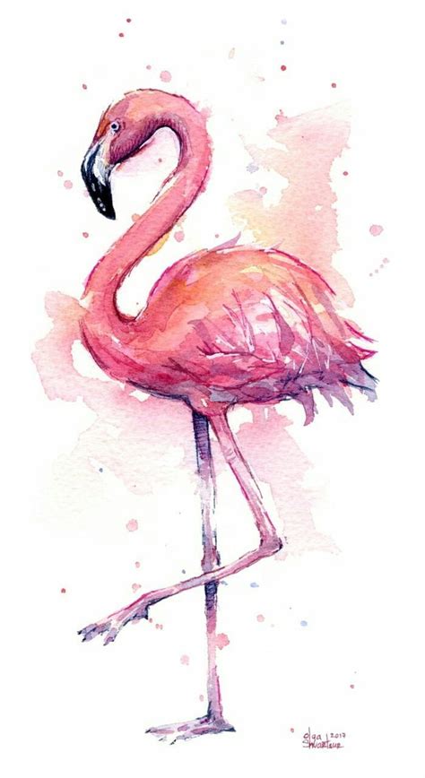 Flamingo And Art Two Flamingos Painting Flamingo Art Hd Phone