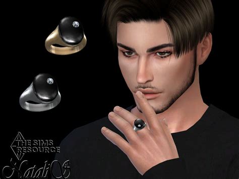 The Sims Resource Mens Signet Onyx Ring